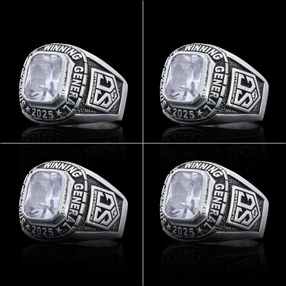 Supergame Winninig General 2025 Silver Ring by SWISS PLUS - Custom College Class Rings - view 2