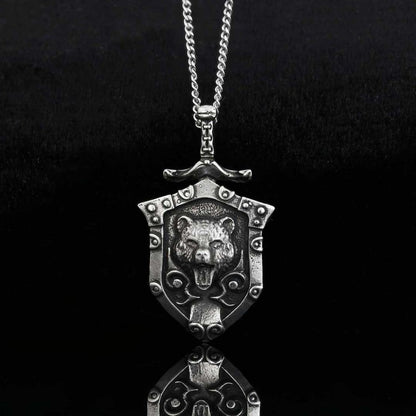Sword Shield Necklace by SWISS PLUS - Unique Pendants & Cool Design Necklaces - view 2