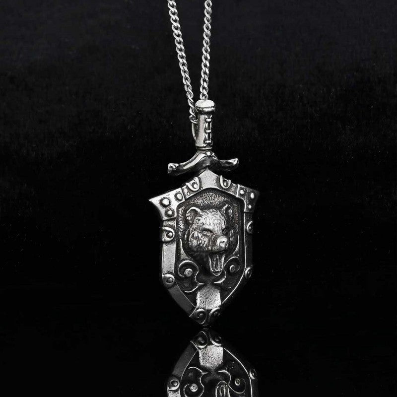 Sword Shield Necklace by SWISS PLUS - Unique Pendants & Cool Design Necklaces - view 3