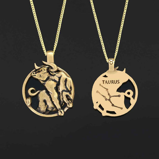 Taurus Pendant, Sterling Silver Taurus Necklace, Handmade Taurus Jewelry, Horoscope Taurus Necklace by SWISS PLUS - Zodiac Co