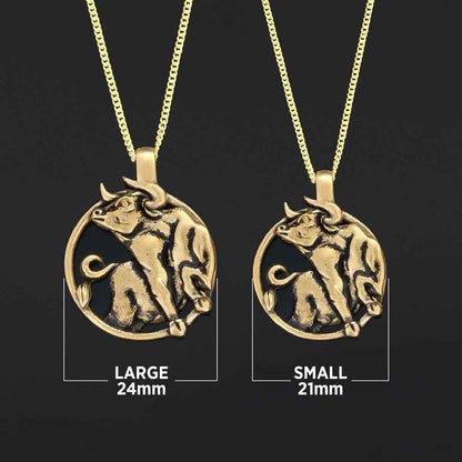 Taurus Pendant, Sterling Silver Taurus Necklace, Handmade Taurus Jewelry, Horoscope Taurus Necklace by SWISS PLUS - Zodiac Co