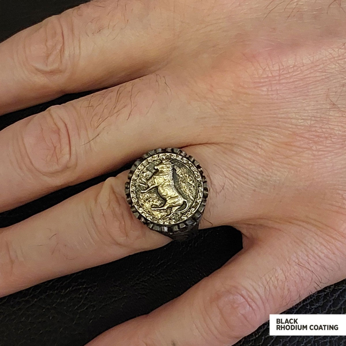 Taurus Sign Ring, 925 Sterling Silver Taurus Sign Ring by SWISS PLUS - Zodiac Collection - view 7