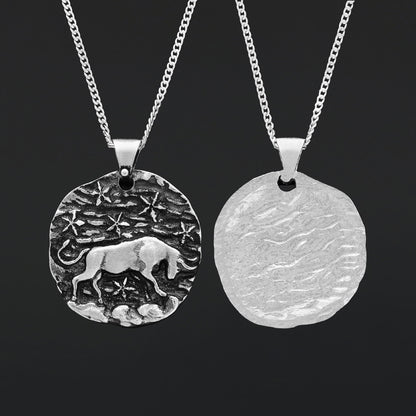 Taurus Zodiac Pendant, Star Sign Necklace, Astrological Jewelry by SWISS PLUS - Zodiac Collection - view 4
