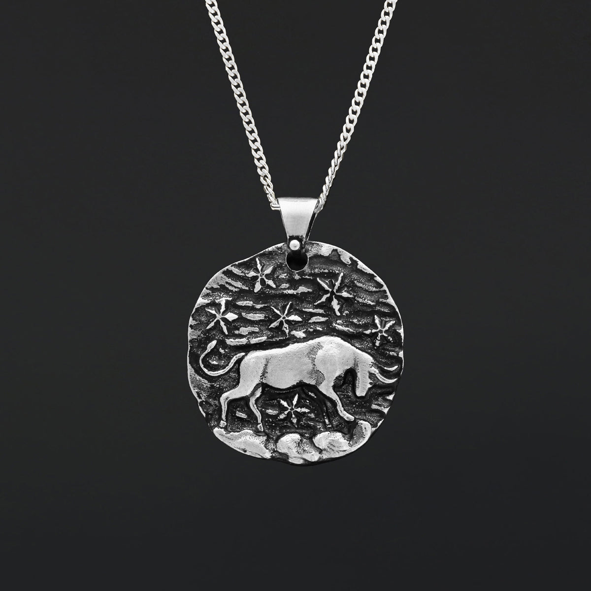 Taurus Zodiac Pendant, Star Sign Necklace, Astrological Jewelry
