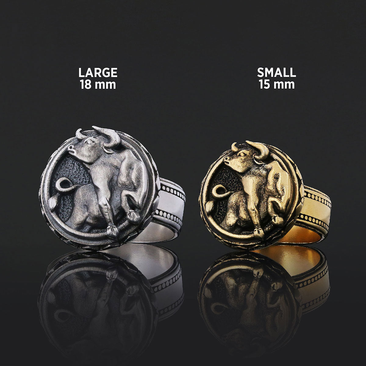 Taurus Zodiac Silver Ring - view 4