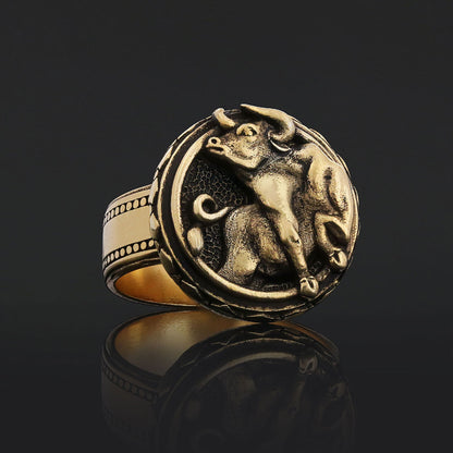 Taurus Zodiac Silver Ring by SWISS PLUS - Zodiac Collection - view 2