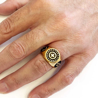 Templar Cross Masonic Ring, Master Mason Rings, Free Mason Ring by SWISS PLUS - Christian Collection - view 5