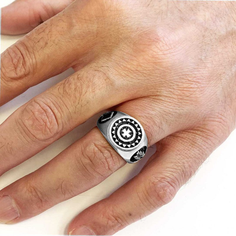 Templar Cross Masonic Ring, Master Mason Rings, Free Mason Ring