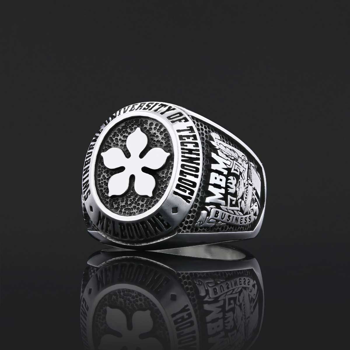Texas State University Ring, Custom High School Graduation Ring, Class Ring, College Class Ring by SWISS PLUS - Custom Colleg
