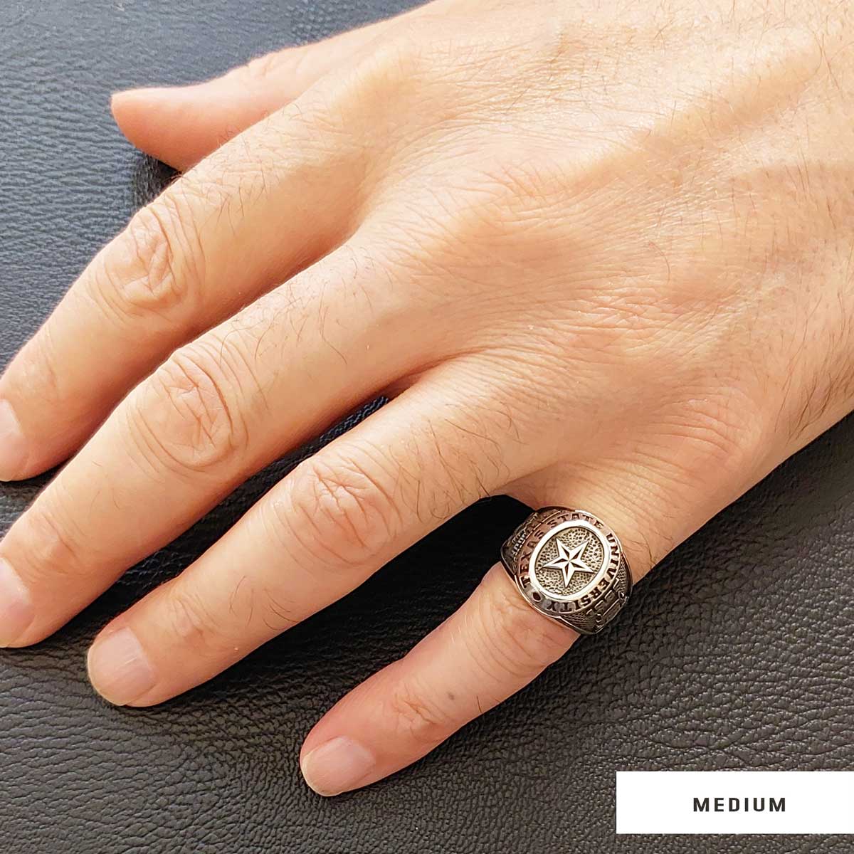 Texas State University Ring, Custom High School Graduation Ring, Class Ring, College Class Ring - view 6