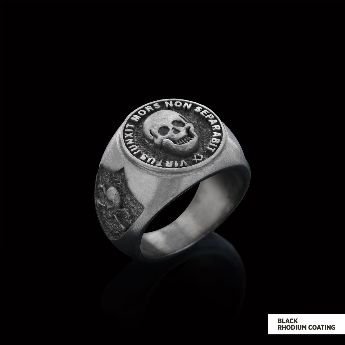 The Skull Masonic Ring, Handcrafted Sterling Silver Mason Ring, Elegant Masonic Ring - view 4