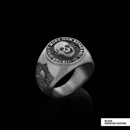 The Skull Masonic Ring, Handcrafted Sterling Silver Mason Ring, Elegant Masonic Ring by SWISS PLUS - Mason Collection - view 