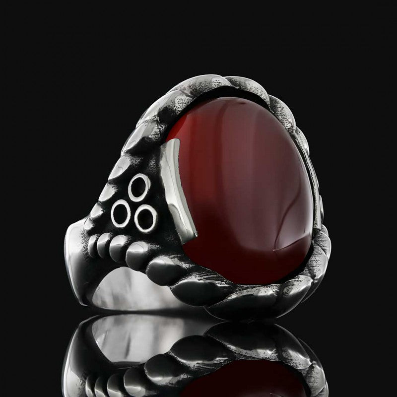 Tiger Eye Stone Ring Silver Men 925 Sterling - view 6