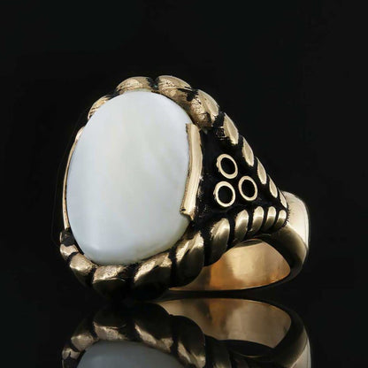 Tiger Eye Stone Ring Silver Men 925 Sterling by SWISS PLUS - Unique Design Rings - view 7