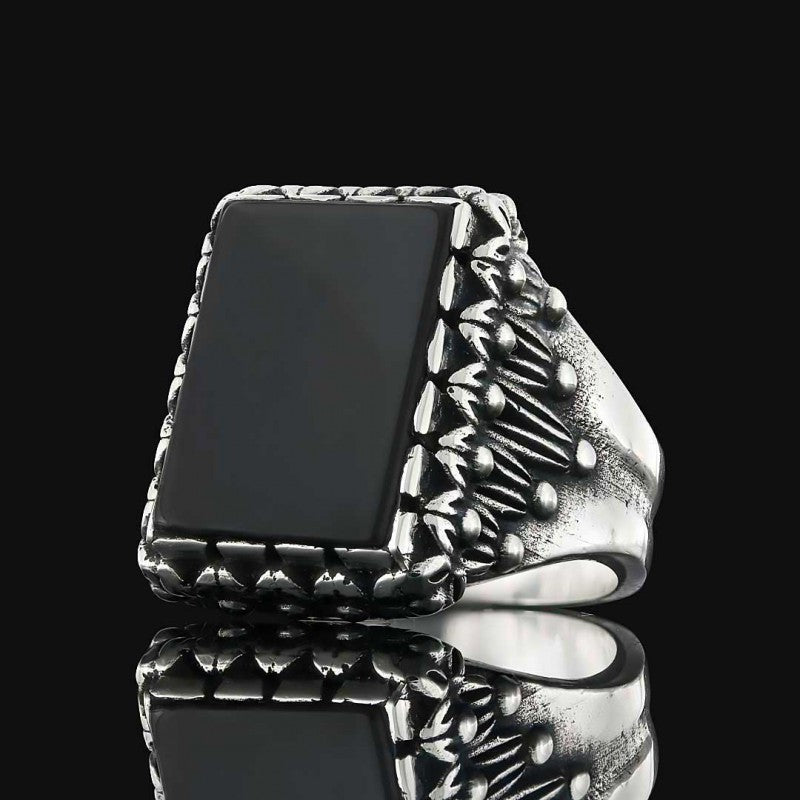 Tiger Eye Stone Silver Men Ring