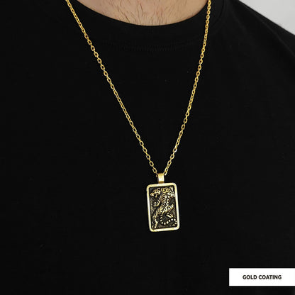 Tiger Pendant Gold Coating-Chain by SWISS PLUS - Jewish Collection - view 2