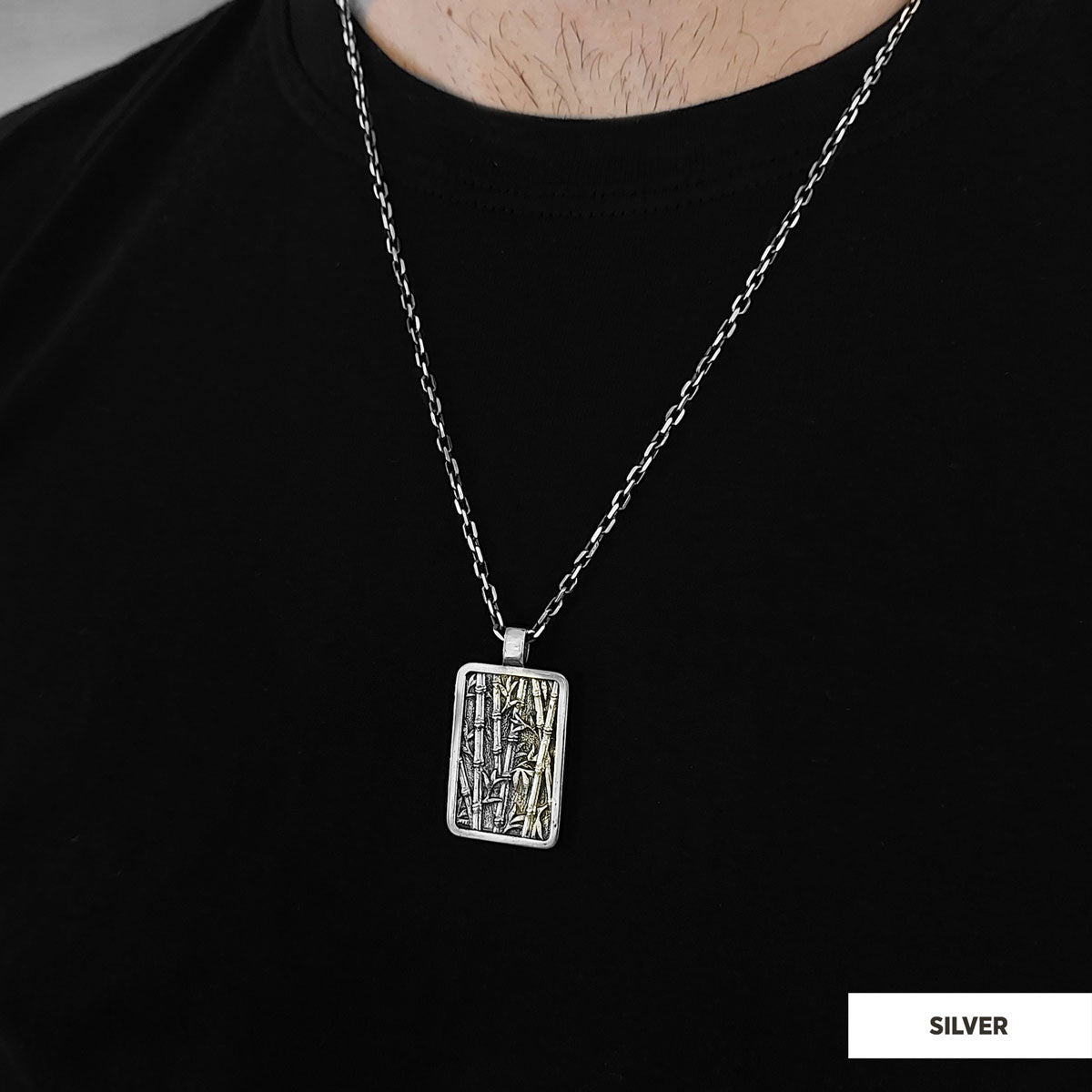 Tiger Pendant Silver-Chain by SWISS PLUS - Jewish Collection - view 2