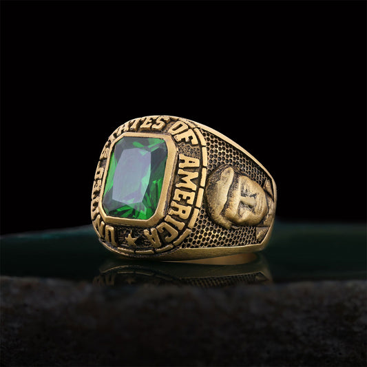 Donald J. Trump Ring With Stone, Trump Face Ring with Stone, Supporter Jewelry - view 1