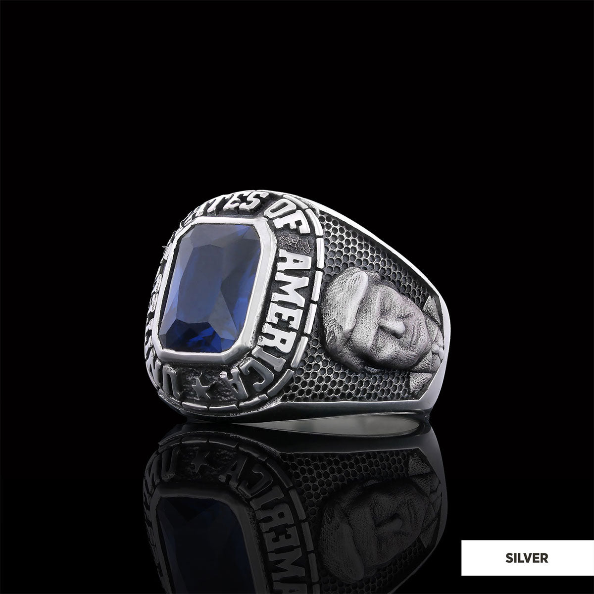 Donald J. Trump Ring With Stone, Trump Face Ring with Stone, Supporter Jewelry - view 3