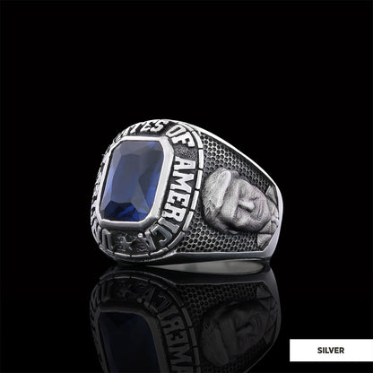 Donald J. Trump Ring With Stone, Trump Face Ring with Stone, Supporter Jewelry by SWISS PLUS - Donald J. Trump Collection - v