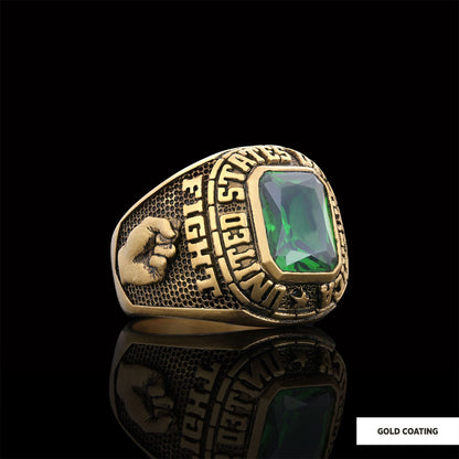 Donald J. Trump Ring With Stone, Trump Face Ring with Stone, Supporter Jewelry by SWISS PLUS - Donald J. Trump Collection - v