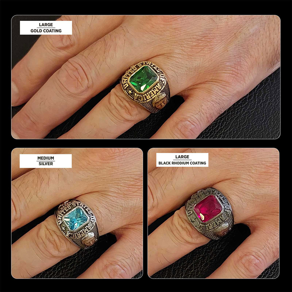 Donald J. Trump Ring With Stone, Trump Face Ring with Stone, Supporter Jewelry - view 6