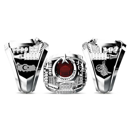 Turkish Military Ring With Tower by SWISS PLUS - Military Rings