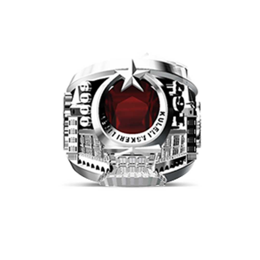 Turkish Military Ring With Tower by SWISS PLUS - Military Rings - view 2