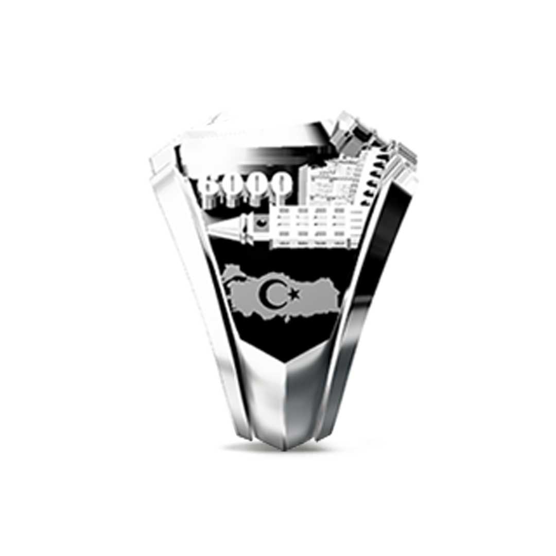 Turkish Military Ring With Tower - view 3