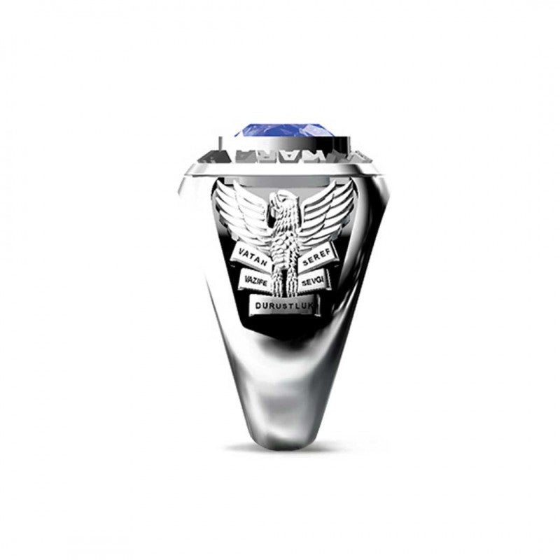 Turkish Military Silver Ring - view 3