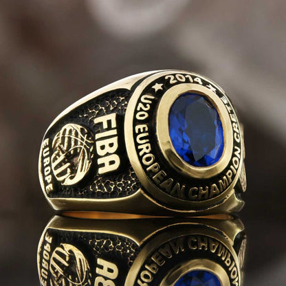 U20 European Champion Crete Ring 2014 by SWISS PLUS - Custom College Class Rings
