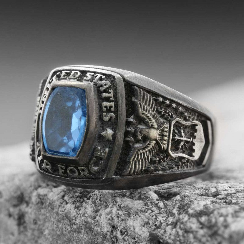 USAF Ring with Stone - view 1