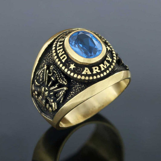 US Army Blue Stone Ring