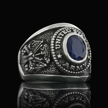 US Army Blue Stone Ring by SWISS PLUS - Military Rings - view 3
