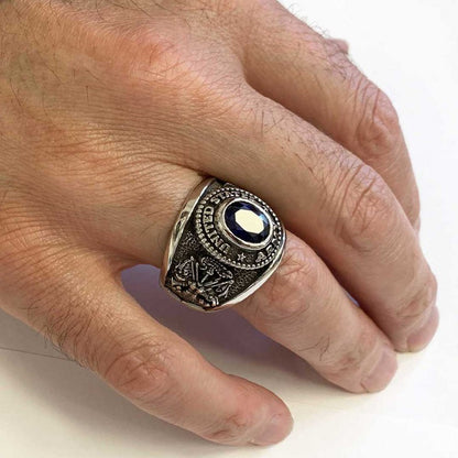 US Army Blue Stone Ring by SWISS PLUS - Military Rings - view 6