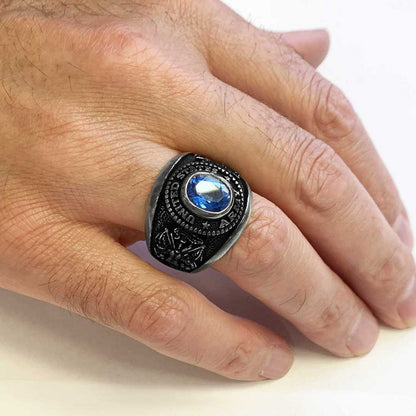 US Army Blue Stone Ring by SWISS PLUS - Military Rings - view 7
