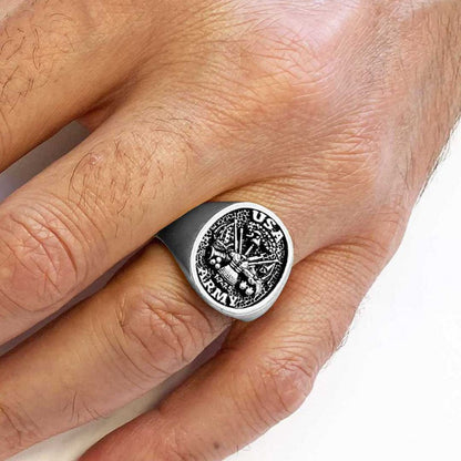 US Army Embossed Ring by SWISS PLUS - Military Rings - view 7