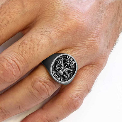 US Army Embossed Ring by SWISS PLUS - Military Rings - view 6
