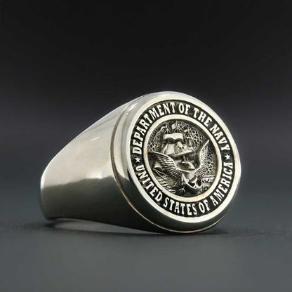 US Navy Round Ring by SWISS PLUS - Military Rings - view 3