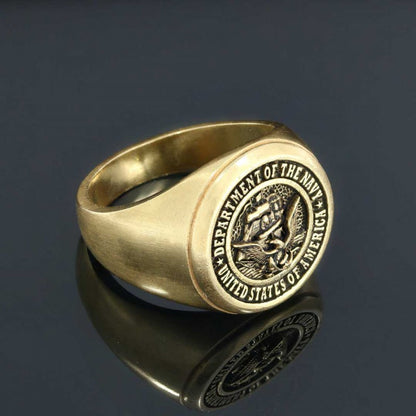 US Navy Round Ring by SWISS PLUS - Military Rings - view 4