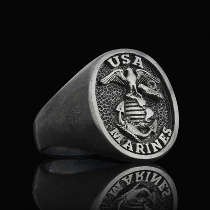 US Marines Eagle Ring by SWISS PLUS - Military Rings - view 2