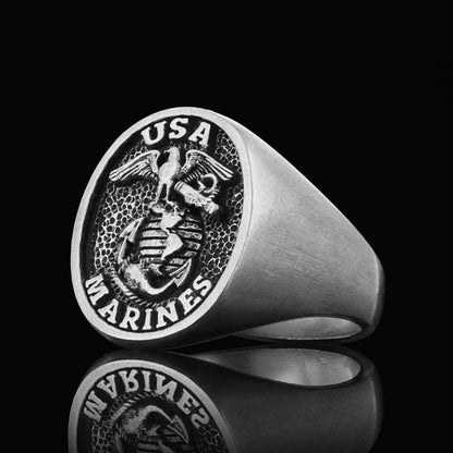 US Marines Eagle Ring by SWISS PLUS - Military Rings - view 3