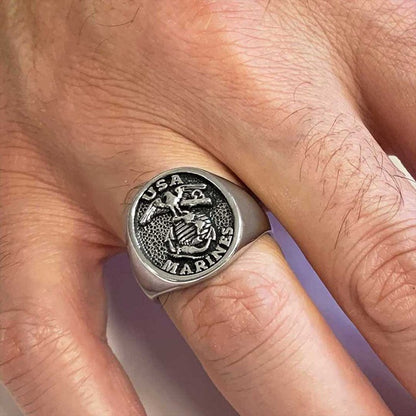 US Marines Eagle Ring by SWISS PLUS - Military Rings - view 5