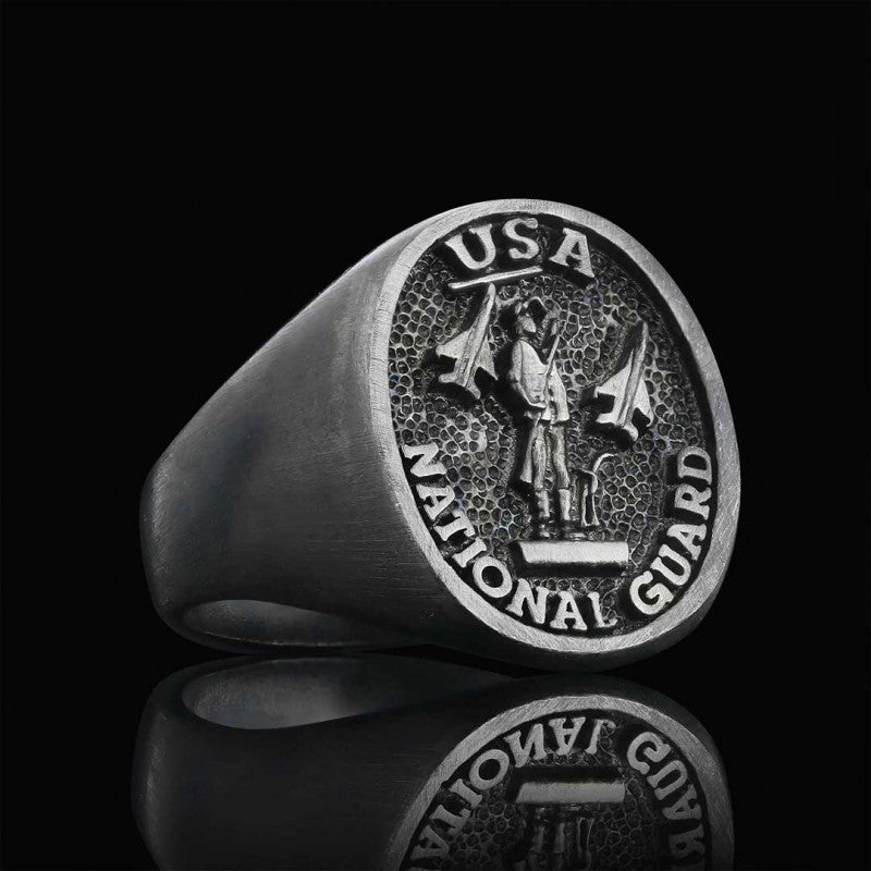 US National Guard Round Ring by SWISS PLUS - Military Rings - view 2