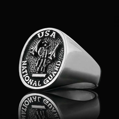 US National Guard Round Ring by SWISS PLUS - Military Rings - view 3