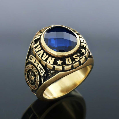 US Naval War College Ring by SWISS PLUS - Custom College Class Rings - view 4