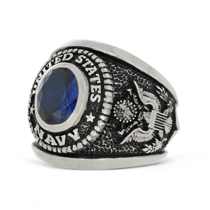 US Navy Blue Stone Ring by SWISS PLUS - Military Rings - view 3