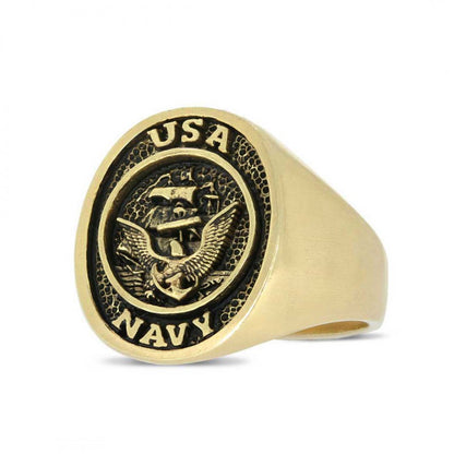 US Navy Eagle Embossed Ring by SWISS PLUS - Military Rings - view 4