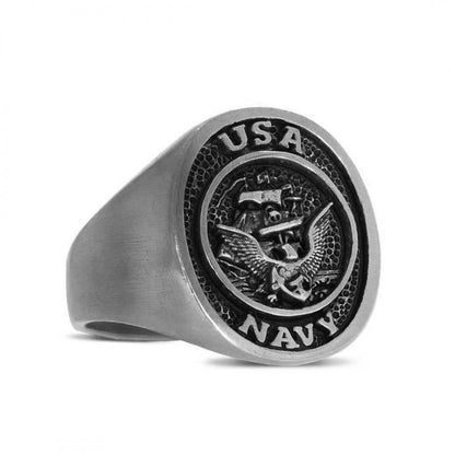 US Navy Eagle Embossed Ring by SWISS PLUS - Military Rings - view 5