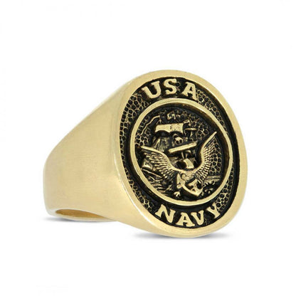 US Navy Eagle Embossed Ring by SWISS PLUS - Military Rings - view 7